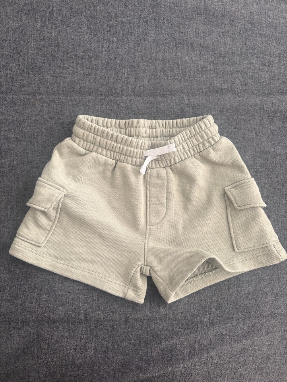 Little Bipsy Kids Cargo Drawstring Shorts in Light Sage